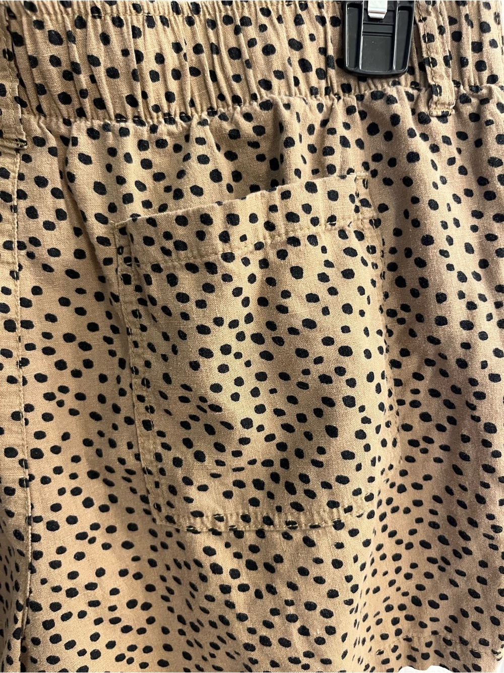 Old Navy Tan Shorts with Black Polka Dots - Picture 5 of 6